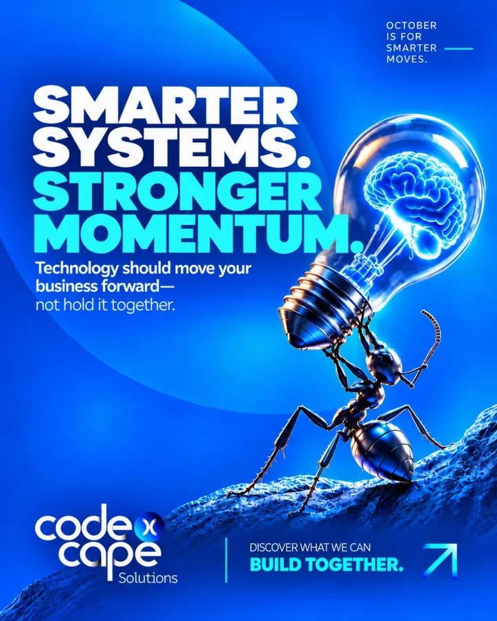 Smarter systems, stronger momentum — ant carrying a glowing bulb