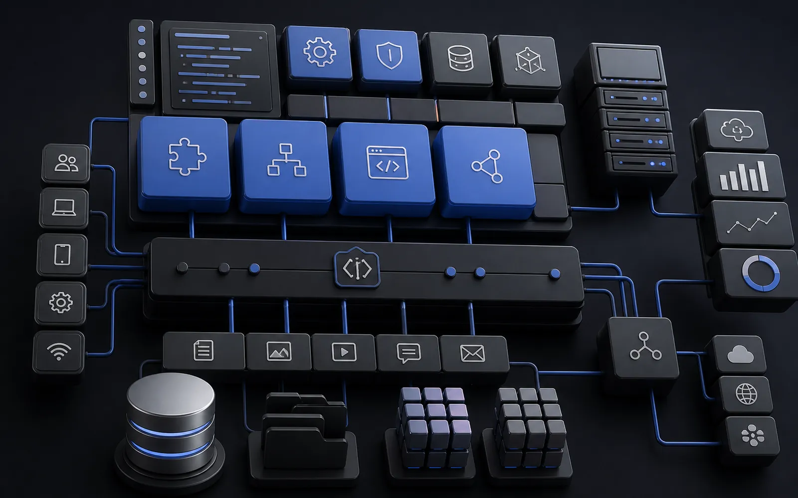 Connected software modules and integrations